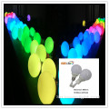 DMX Multi Colour RGB yakatungamira Bulb Chiedza